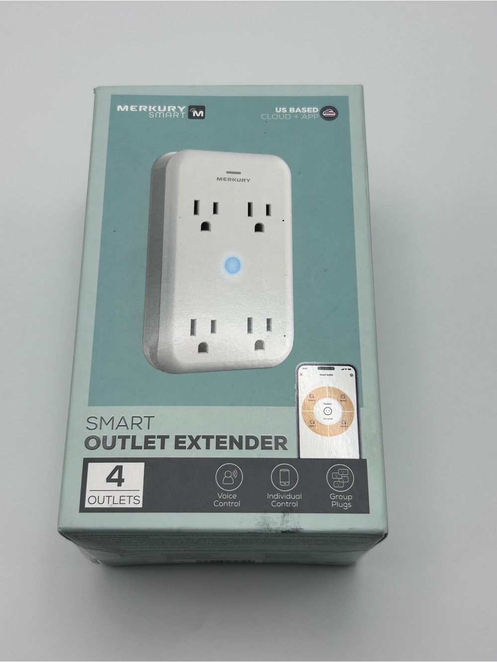 Merkury Innovations Smart Wall Extender, Wi-Fi, Works with Alexa and Google